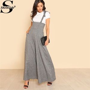 Shein Self tie straps wide leg jump suit